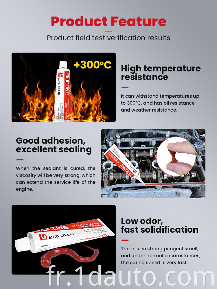 Red High Temperature Silicone Sealant for Engine